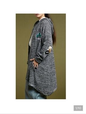 My Neighbor Totoro Studio Ghibli Her Universe Open Cardigan Sweater Gray Knit M